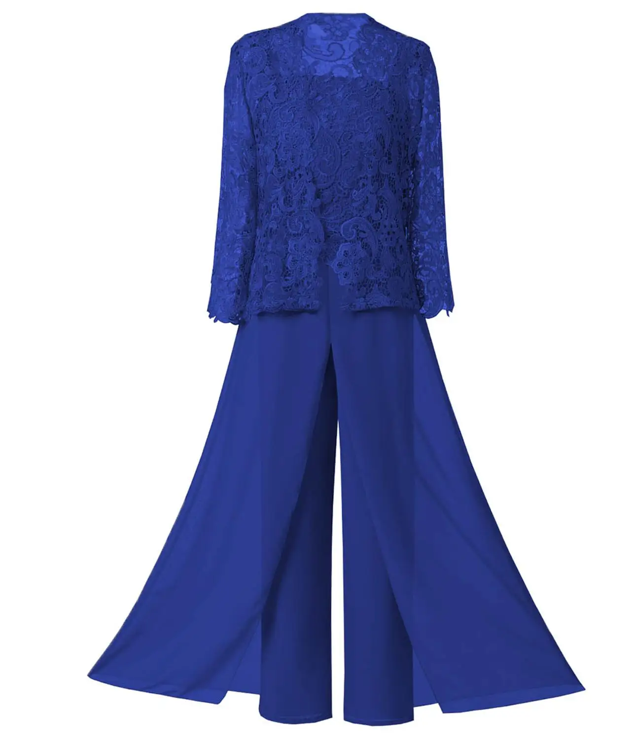Solovedress/комплект из 3 предметов, платье для матери невесты, штаны, костюм с курткой, нарядный вечерний кружевной свадебный SL-M06 жениха - Цвет: Royal Blue