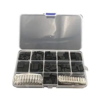 

620pcs Dupont Connector 2.54mm Dupont Cable Jumper Wire Pin Header Housing Kit Male Crimp Pins Female Pin Terminal Connector