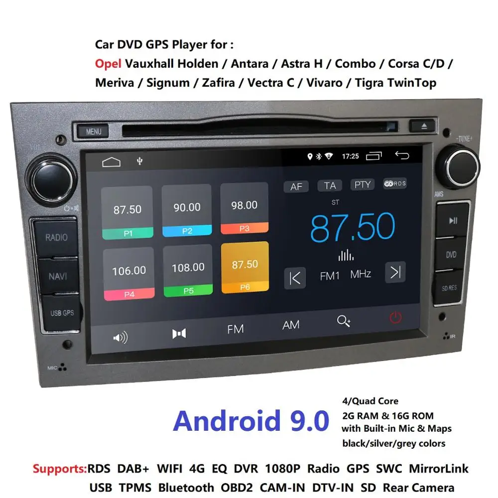 Best Car DVD Player for Opel Astra H Combo Corsa Meriva Vivaro Tigra Signum Radio Stereo Iphone GPS Navigation system Android 9.0 DAB 1