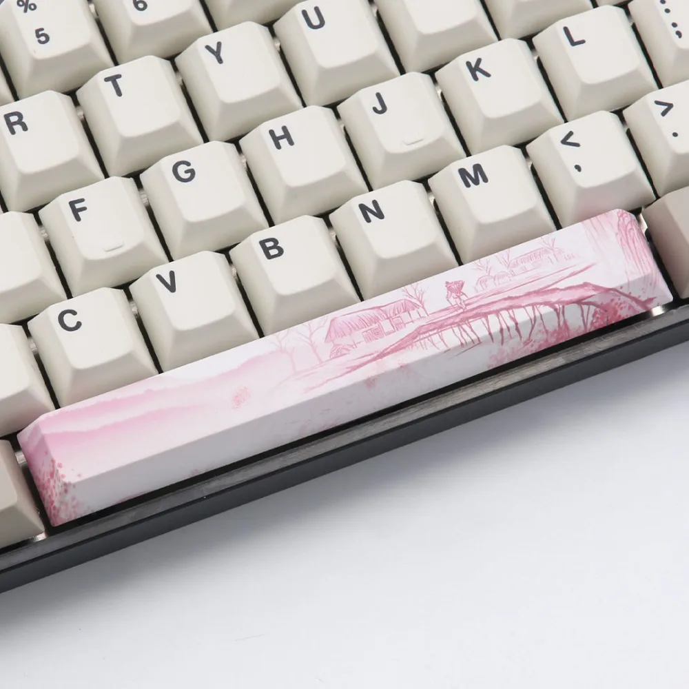 Пятисторонний краситель-подложка Spacebar PBT 6.25U Вишневый профиль keycap для DIY механической клавиатуры