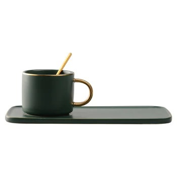 

Luxury Portable Ceramic Coffee Cup Set Travel Reusable European Cups With Handle Filizanka Do Kawy Household Goods OO50BD