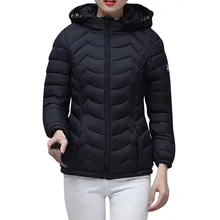 Пуховики, модная женская верхняя одежда, топы с длинными рукавами, однотонные куртки с капюшоном, пальто с хлопковой подкладкой, пальто и куртки, Прямая