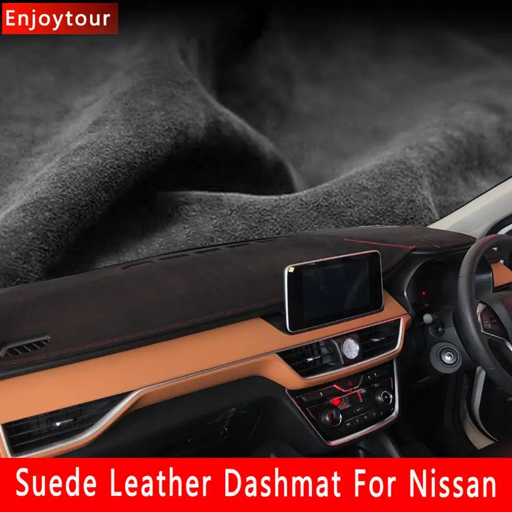 Чехол для приборной панели из замшевой кожи коврик Nissan Kicks Rogue Sport Qashqai X Trail Murano March