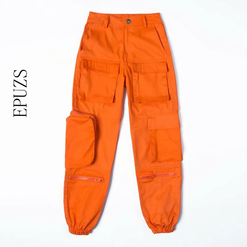 orange cargo camo pants