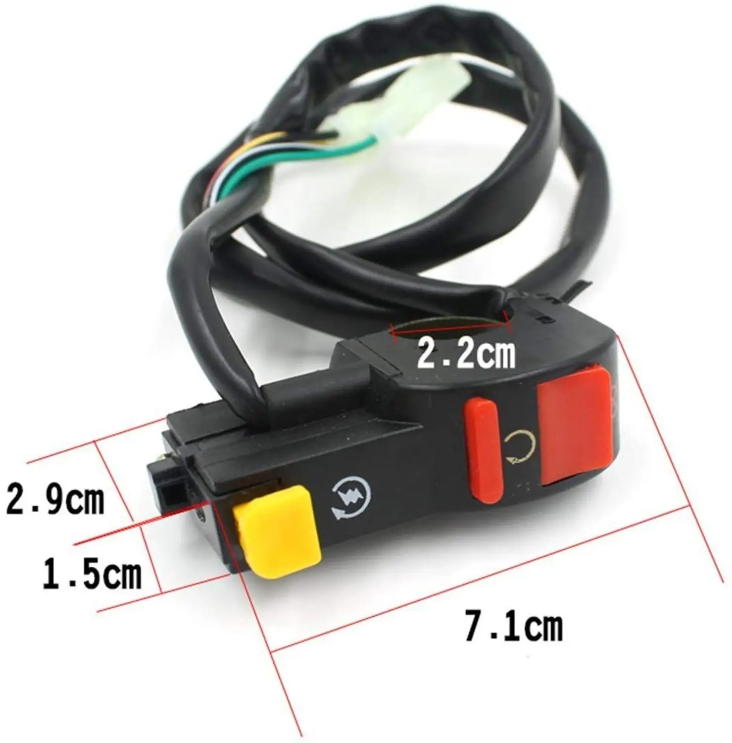 DELUXEMOTO(TM) Universal Handlebar Switch Starter Kill Push ON OFF Button for Motorcycle Scooter Pit/Dirt bikes