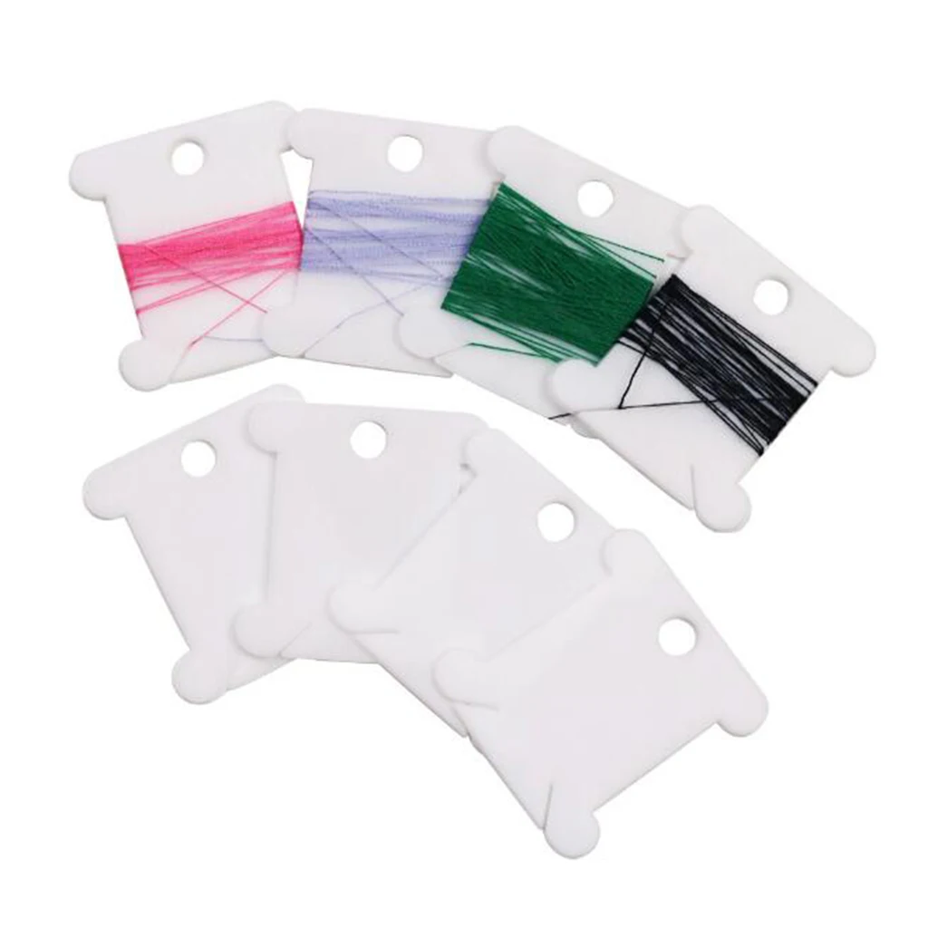 200x Hard Cardboard Floss Bobbins Thread Bobbin Needlework Tool Holder Spool