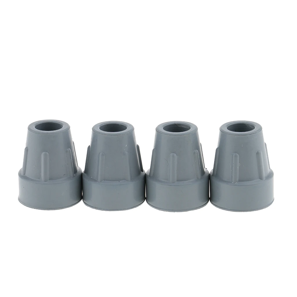 Walking Cane Underarm Crutches 4Pcs Anti-skid Walking Stick Tip Protector