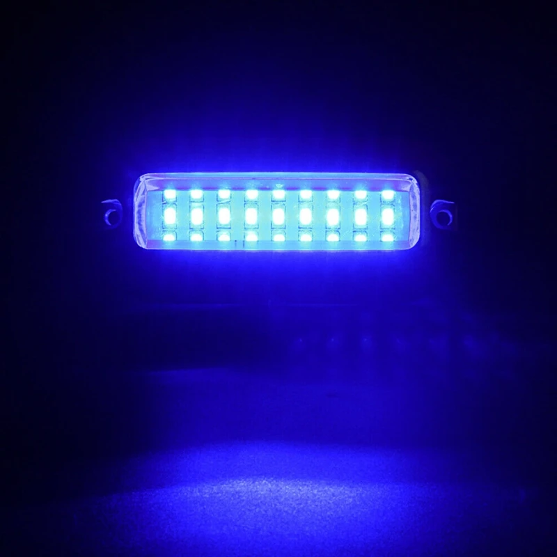 2 шт. 27 синий светодиодный подводный понтон из нержавеющей стали для морского транца лодки