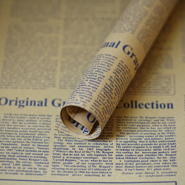 50*70cm Thicken Nostalgic Old English Newspaper European Vintage Style for Photo Props Ornaments Food Photography Background Mat Blue font