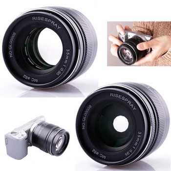 

RISESPRAY 35MM f0.95 Mark III Large aperture lens For Fuji FX Mount X-A10 X-A20 X-A7 X-A5 X-A3 X-A2 Camera Hot Sale