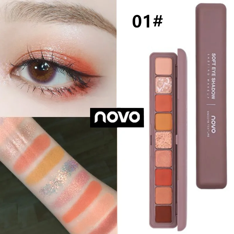 01 9 цветов блеск Galaxy тени для век пюре картофельные матовые Smoky Eyes палитра для макияжа мерцающий Пигмент Тени для век Блеск алмазные Тени Набор - Цвет: 01