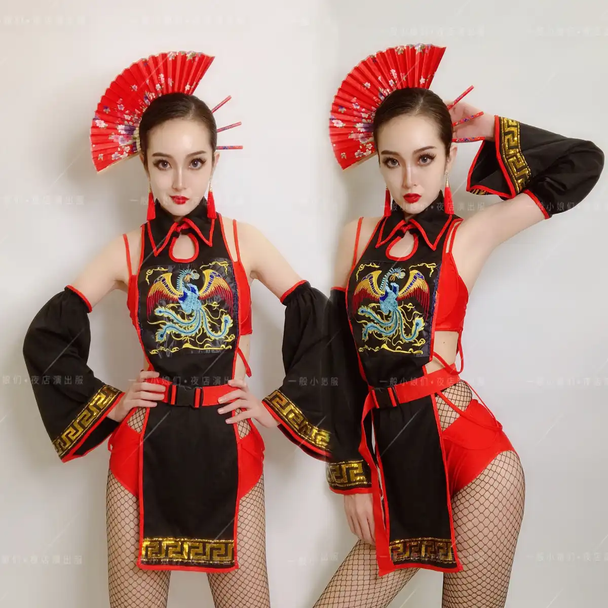Stage Costume for Singers Female Singer Dj Ds Bar Party Red