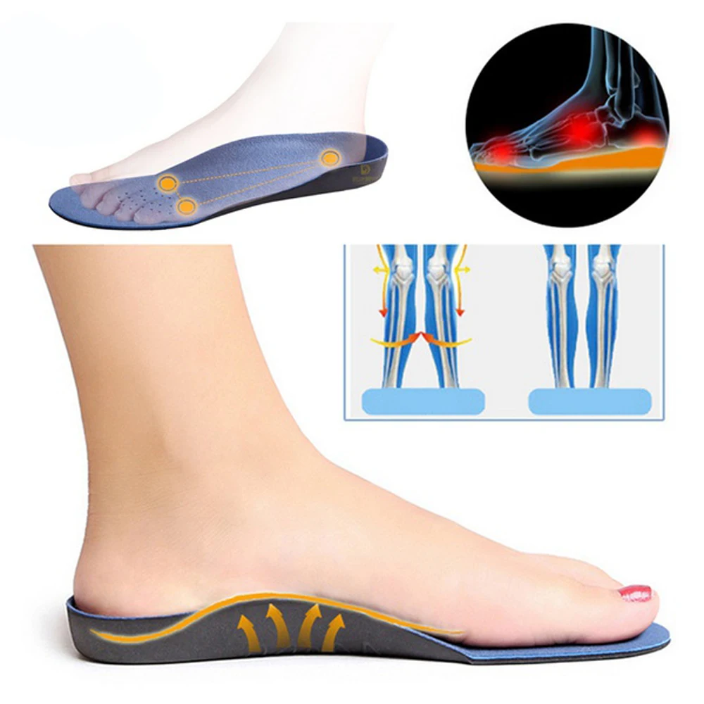 3 pair/lot Full length Orthopedic Insole For Flat Foot Health Sole Pad ...