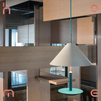 

Modern Macaron LED pendant lights umbrella shape hanging lamp Cloth art child room lights Nordic corridor decoration lighting