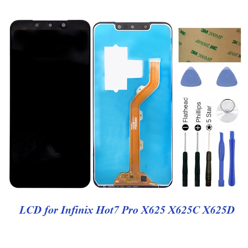 

For Infinix Hot 7 Pro X625 LCD Display Touch Screen Digitizer Assembly X625 X625C LCD Screen Replacement Parts