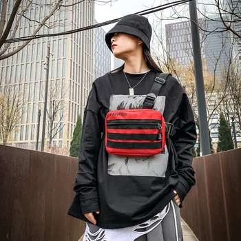 

Trendy Women Chest Rig Bags Streetwear Unisex Functionality Waist Bag Fashion Tactical Vest Strap Chest Pack Hip-Hop Purse New