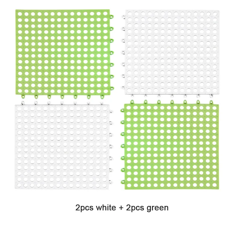 2 white and 2 green 2/4 шт нескользящие коврики для ванной, квадратная ванная комната, ПВХ коврики для ванной, домашние кухонные коврики для туалета, ванная комната, коврик для душа, коврик для ванной - Цвет: 2 white and 2 green