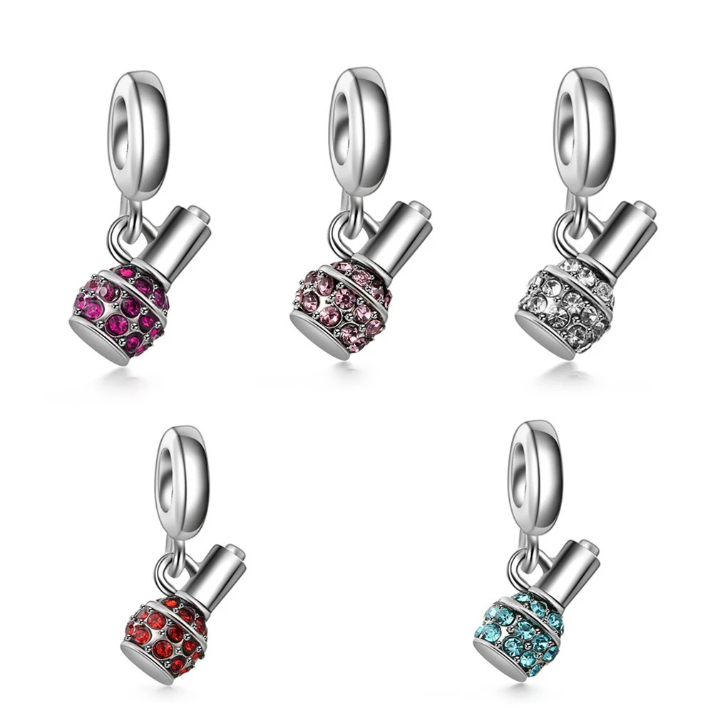 Colgante de botella de con diamantes de imitación, adecuado para pulsera Pandora Original, joyería para novedad|cuentas| - AliExpress