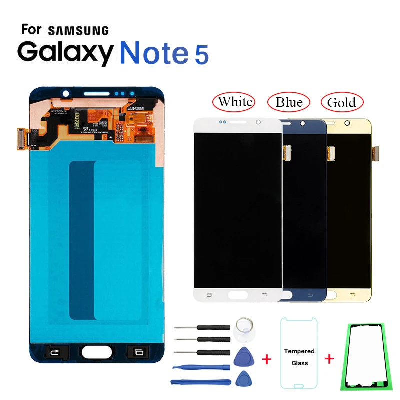 5,7 ''ЖК-дисплей для SAMSUNG Galaxy Note 5 Дисплей lcd сенсорный экран для SAMSUNG Note 5 Note5 N920A N9200 SM-N920 N920C с тенью для ожогов