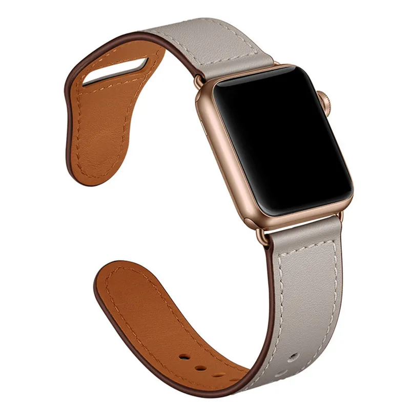 Ремешок из натуральной кожи для Apple Watch 42 мм 38 мм Смарт-часы аксессуары кожаный ремешок для часов браслет для iwatch ремешок