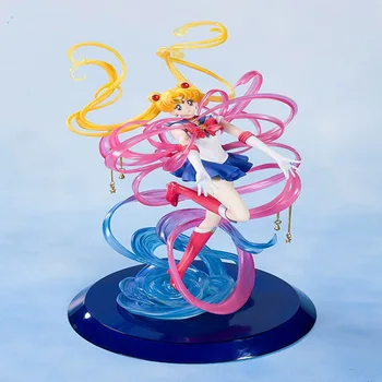 

23cm Anime Sailor Moon Pretty Guardian Ver. Crystal Tsukino Usagi Action Figure Xmas gift Model