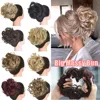 Scrunchies cabello desordenado bollo moño falsa banda de pelo Rosa trenzas Afro postizo elástico cola para las mujeres sintético de rizado cola de caballo ► Foto 1/6