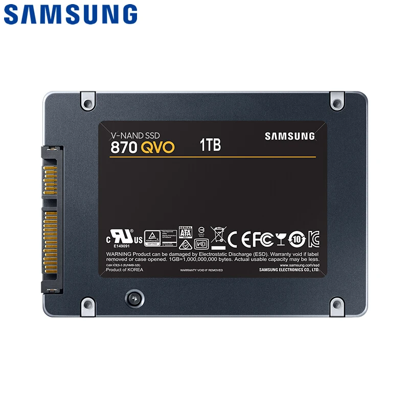 US $122.83 Original Samsung 870 QVO Internal Solid Stata Drive 1TB 2TB 4TB 8TB 25 SATA III SSD VNAND For Laptop Desktop PC
