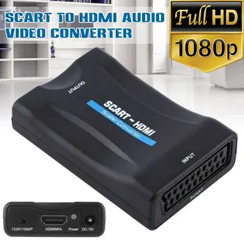 

SCART to HDMI Audio Video Converter Scaler 720P 1080P Adapter for HD TV DVD BOX One Way Digital Video Converter