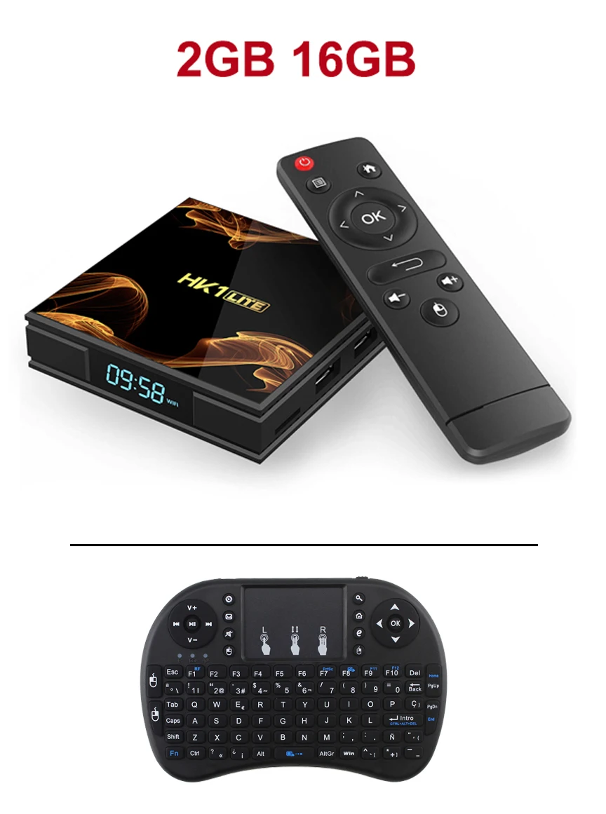 2GB 16GB and I8 Процессор HK1LITE Android 9,0 Smart tv Box HK1 LITE Android tv BOX 2 Гб ram 16 Гб rom RK3228A четырехъядерный процессор 4K HDMI2.0 100M телеприставка - Цвет: 2GB 16GB and I8