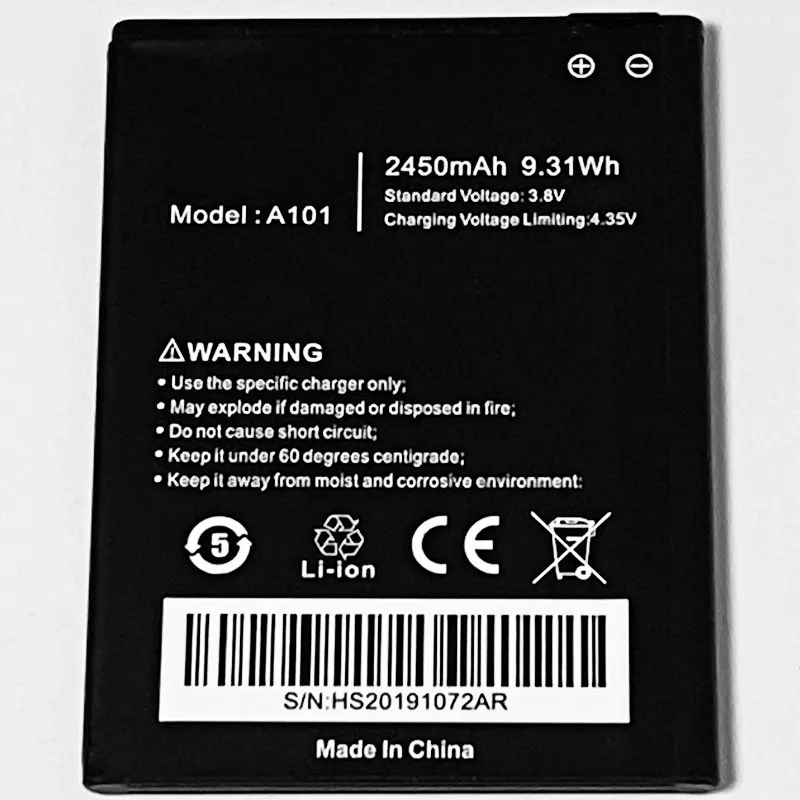 3.8V 2450mAh For UHANS A101 A101S Battery | Мобильные телефоны и аксессуары