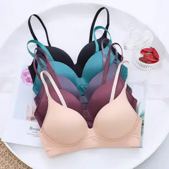 

Hantan sexy seamless bra silk protein latex underwear simple and comfortable bra summer