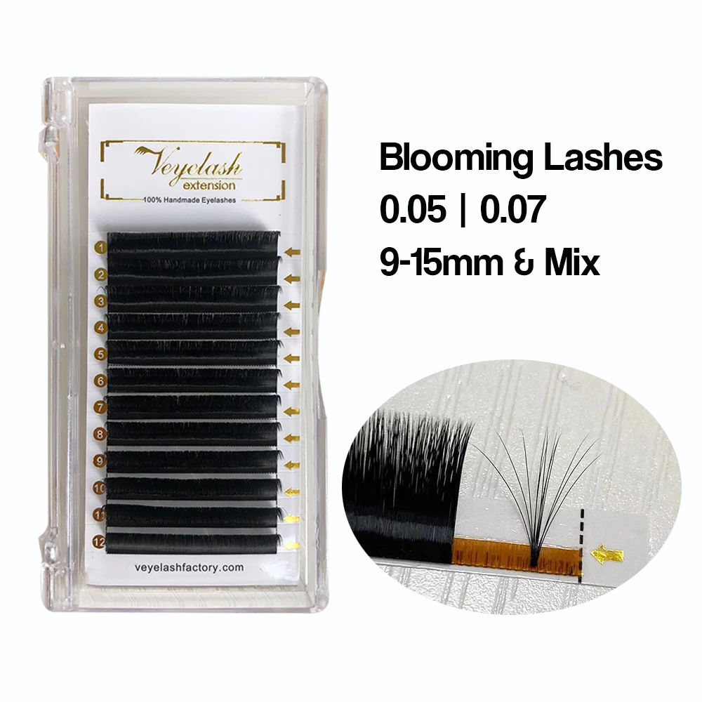 Ресницы Veyelash Easy Faning быстрорастущие ресницы для наращивания Austomatic Flower Fast Fan Мега