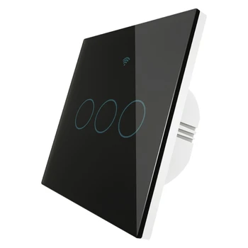 

WiFi Smart Press Switch Wall Light Switch EU Type Smart Life/Tuya Wireless Remote Control Work with Alexa Google Home