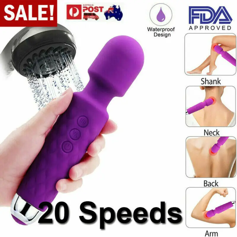 Brand New Magic Wand Massager Cordless Rechargeable Electric Vibrating Women Magic Multi Speed Neck Full Body Personal Massage