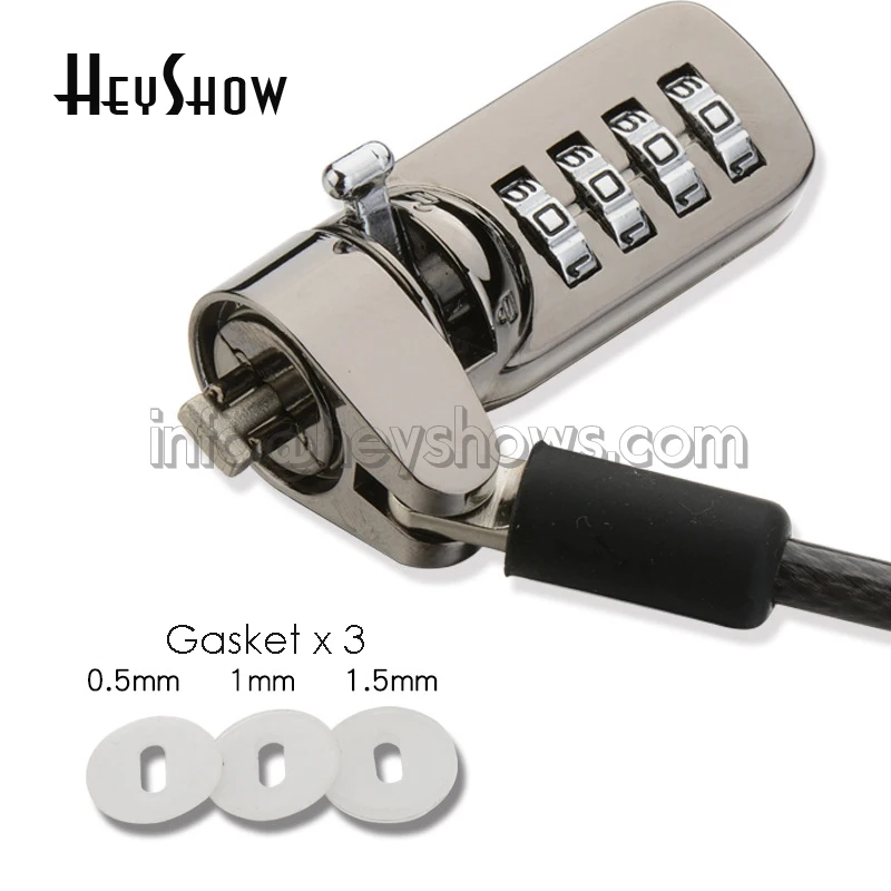 Laptop Security Anti-Theft Password Lock Cable, Steel Sting Monitor Lock, Projector Lock, Steel Wire with Lever