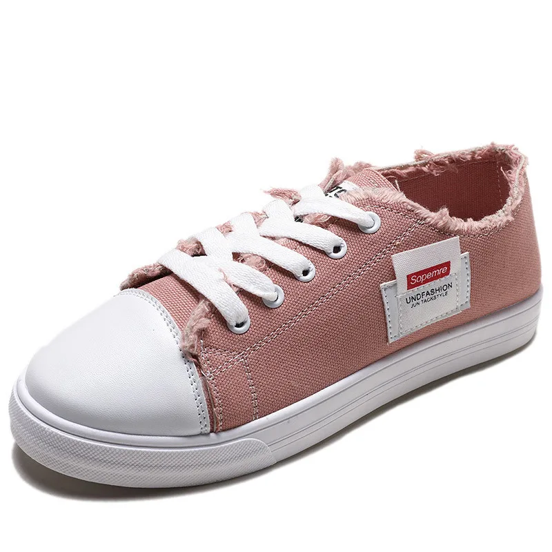 

2019 New Style Low Top Canvas Shoes Women's Summer Students Versatile Korean-style Breathable Shoes MacBook Shoes Running Athlet