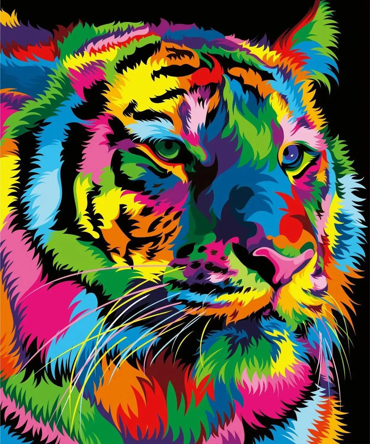 DIY 5D Diamond Painting Animals Lion Tiger Cat Dog Cross Stitch Kit Full Drill Embroidery Mosaic Art Picture of Rhinestones Gift 