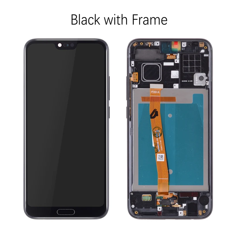 Black with Frame 5,8 '' ЖК-дисплей для huawei Honor 10, сенсорный экран, рамка для huawei Honor 10, ЖК-дисплей с отпечатком пальца на Col-L29 - Цвет: Black with Frame