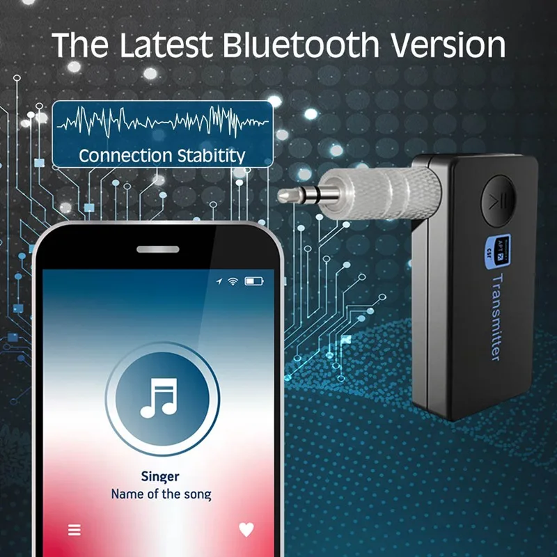 1Pc Wireless Bluetooth 4 1 Transmitter Adapter 3 5mm Jack For Car Music Audio Aux Headphone Reciever Handsfree