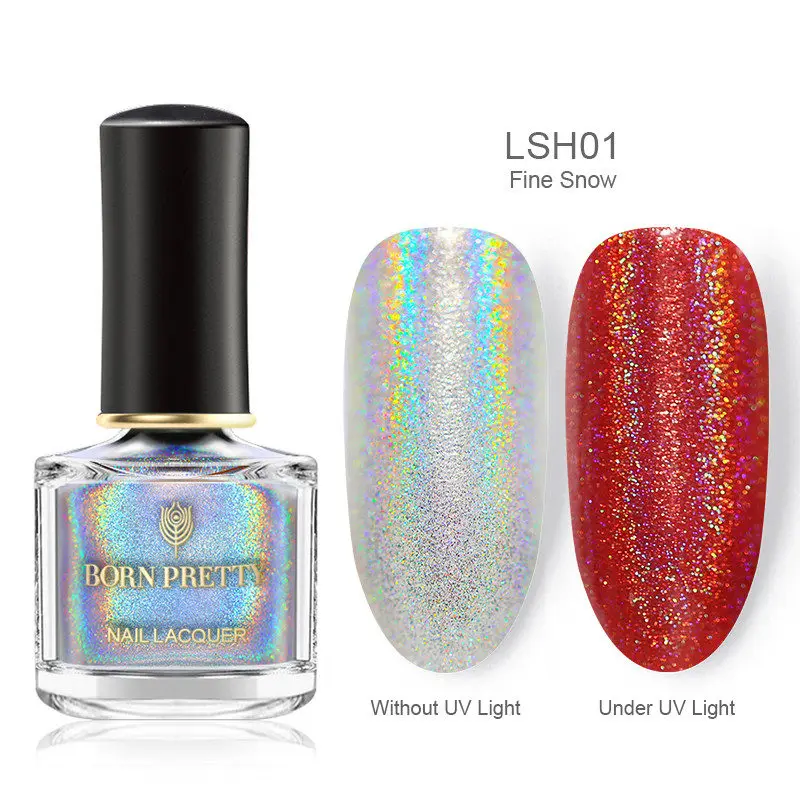LSH01 BORN PRETTY 6 мл голографический лак для ногтей блестящая Лазерная Голография лак для ногтей цветные украшения для ногтей - Цвет: LSH01
