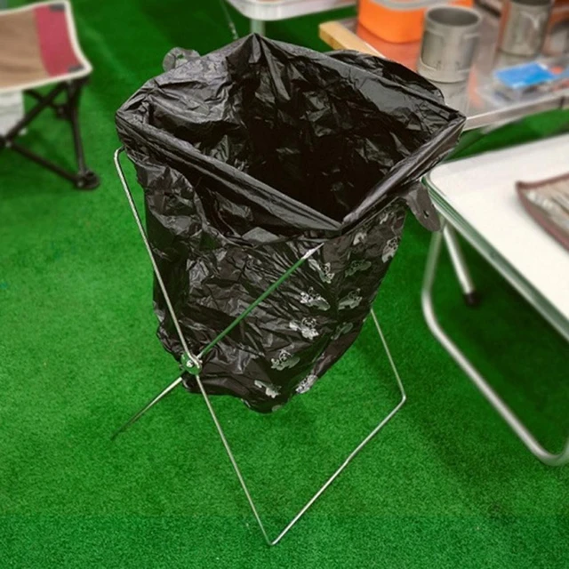 Support de sac poubelle extérieur portable, support de sac poubelle pliable,  porte-jonc de camping, T1 - AliExpress