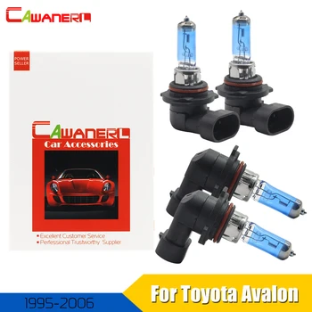 

Cawanerl 4 Pieces 9005 + 9006 100W Car Light Halogen Bulb Headlight 4300K Warm White 12V For Toyota Avalon 1995-2006