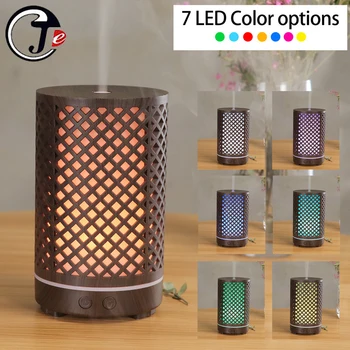 

Umidificador USB humidifier Electric oil Aromatherapy wood grain Ultrasonic air diffuser with 7 color lights for home office Car