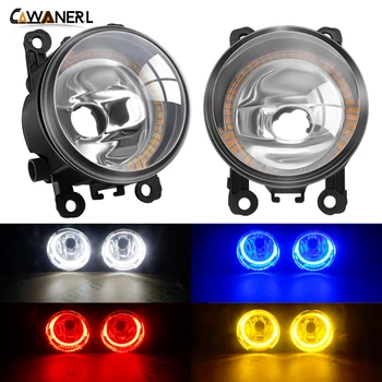 

Car Front Bumper Fog Light Assembly with Halo Ring DRL Angel Eye Daytime Running Lamp 12V For Jeep Renegade Compass Cherokee