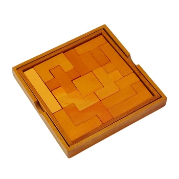 

Wooden 13 Puzzle Block Jigsaw Toy Building Blocks