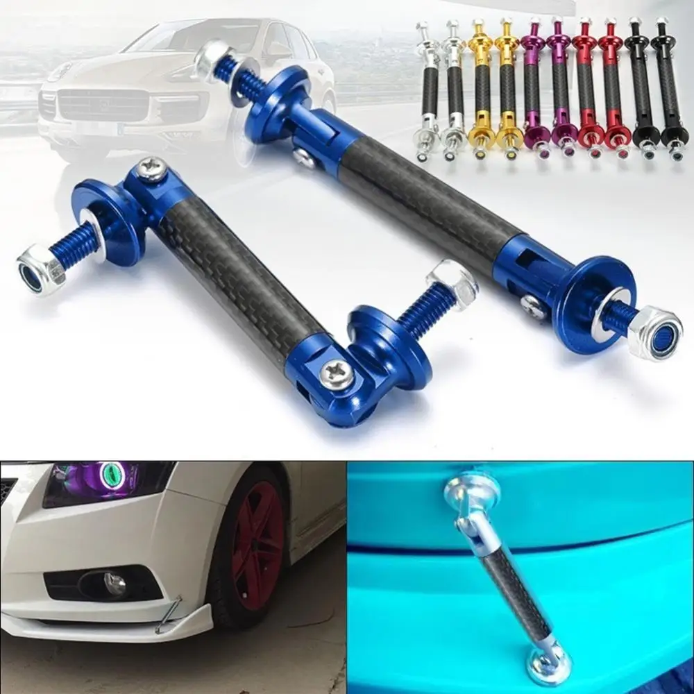 2Pcs Universal Car Front/Rear Frame Bumper Lip Protector Rod Support Bars Decor Lip Protector Rod Splitter Strut Tie Bar Kits