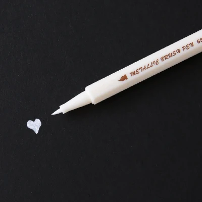 Металлическая перламутровая мягкая цветная ручка 1,0-1,5 мм цветной маркер ручка для рисования для цветных книг альбом художественные проекты - Цвет: white