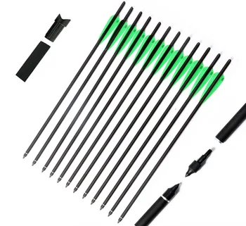 

Crossbow Bolt Arrows16//17/18/19/20/22 Inches Mix Carbon Crossbow Arrow With Replaceable Arrowhead Archery Hunting Shooting
