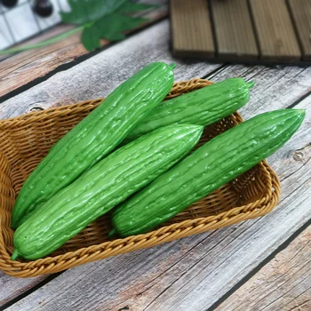

Simulation vegetable fruit and vegetable model PU bitter gourd cabinet shopping mall sample decoration display shooting props