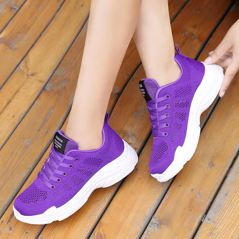 

INS Super Fire Shoe 2019 Spring And Summer New Style Korean-style Casual Shoes Fly Netting Surface Dad Shoes Single Shoes WOMEN'
